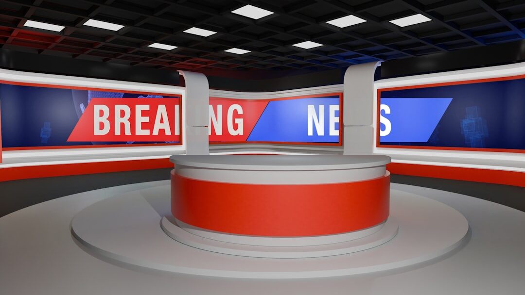 Broadcast journalism newsroom